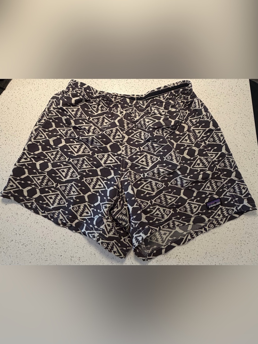 Women's Patagonia Baggies Shorts - Geometric Fish Pattern